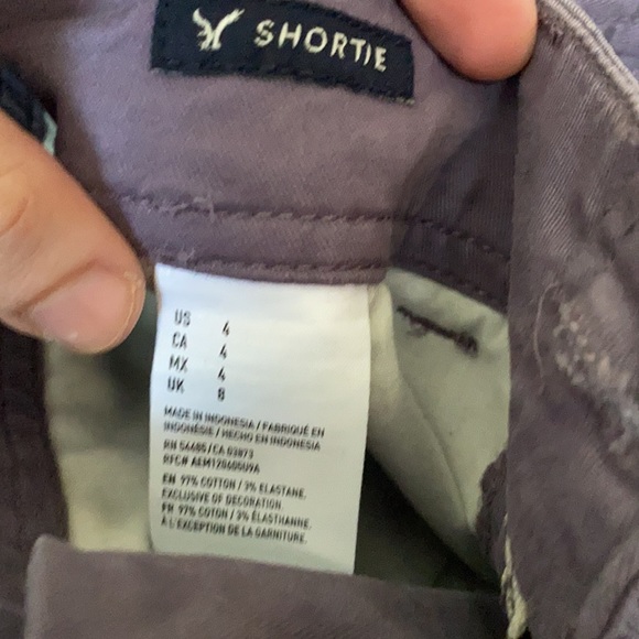AEO Purple “Shortie Stretch” Shorts / Sz 4 - Picture 3 of 4